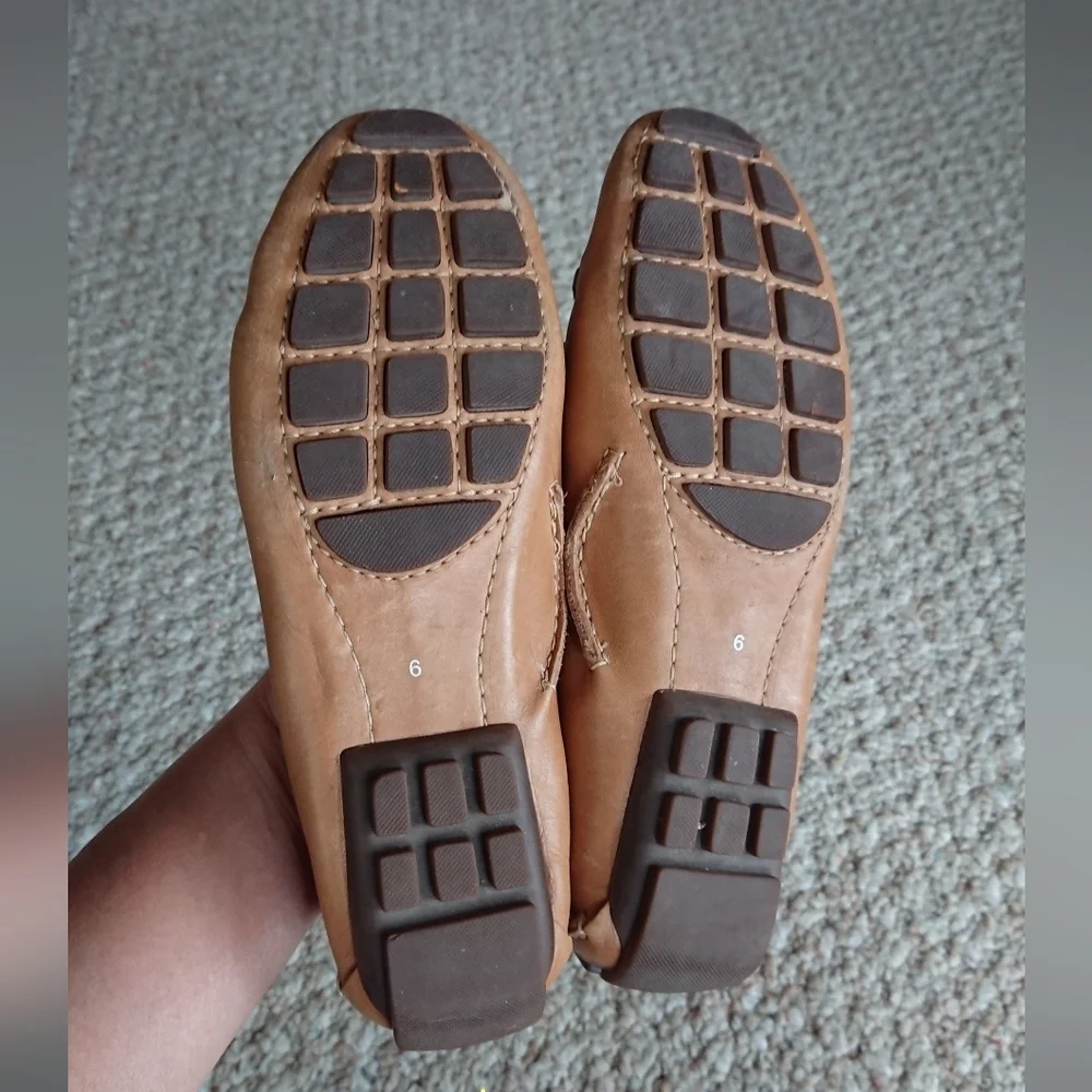 Marc Joseph Cypress Hill Tan Leather Loafers size 6